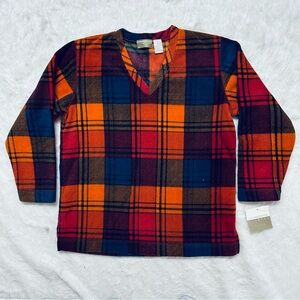 Liz Claiborne Multicolor Plaid Sweater